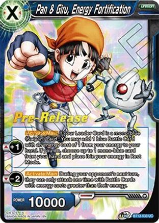 Pan & Giru, Energy Fortification (BT13-033) - Supreme Rivalry PreRelease Cards