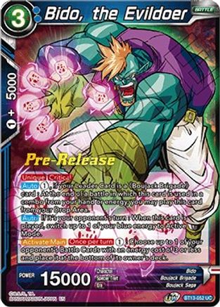 Bido, the Evildoer (BT13-052) - Supreme Rivalry PreRelease Cards