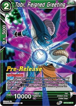Tobi, Feigned Greeting (BT13-068) - Supreme Rivalry PreRelease Cards