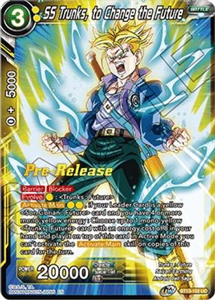 SS Trunks, to Change the Future (BT13-102) - Supreme Rivalry PreRelease Cards