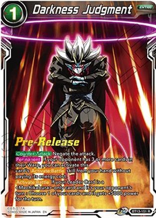Darkness Judgment (BT13-151) - Supreme Rivalry PreRelease Cards