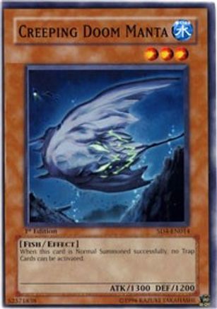 Creeping Doom Manta (SD4-EN014) - Structure Deck: Fury from the Deep 1st Edition
