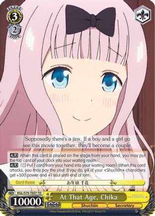 At That Age, Chika (KGL/S79-TE07 TD) - Kaguya-sama: Love is War
