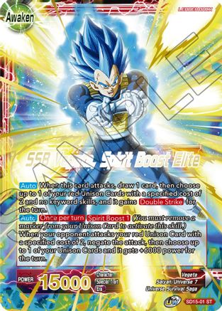 Vegeta // SSB Vegeta, Spirit Boost Elite (SD15-01) - Cross Spirits