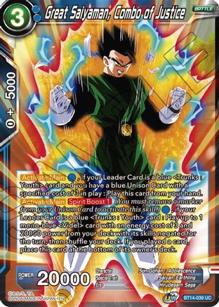 Great Saiyaman, Combo of Justice (BT14-039) - Cross Spirits Foil