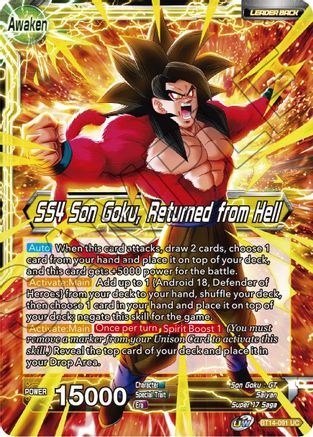 Son Goku // SS4 Son Goku, Returned from Hell (BT14-091) - Cross Spirits