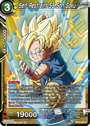 Self-Restraint SS Son Goku (BT14-096) - Cross Spirits Foil