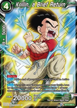 Krillin, a Brief Return (BT14-066) - Cross Spirits Foil