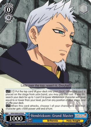 Hendrickson: Grand Master (SDS/SX03-079 R) - The Seven Deadly Sins