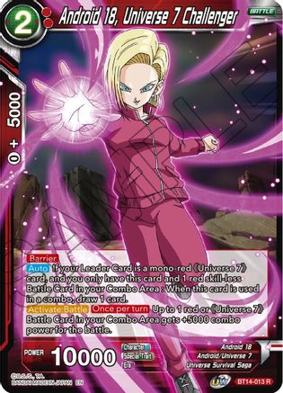 Android 18, Universe 7 Challenger (BT14-013) - Cross Spirits Foil
