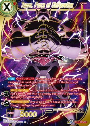 Toppo, Force of Obliteration (SPR) (BT14-004) - Cross Spirits