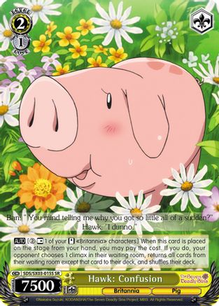 Hawk: Confusion (SR) (SDS/SX03-015S SR) - The Seven Deadly Sins