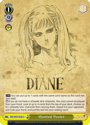 Wanted Poster (B) (SDS/SX03-022b U) - The Seven Deadly Sins
