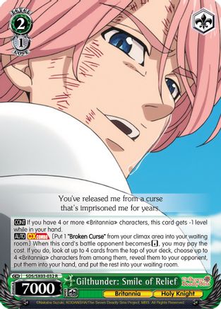 Gilthunder: Smile of Relief (SDS/SX03-032 R) - The Seven Deadly Sins