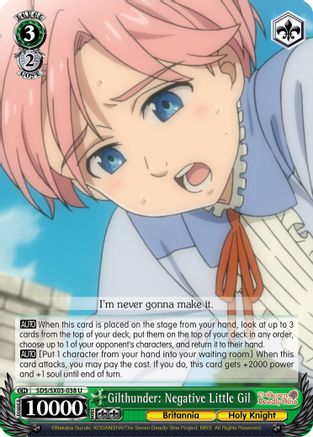 Gilthunder: Negative Little Gil (SDS/SX03-038 U) - The Seven Deadly Sins