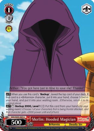 Merlin: Hooded Magician (SDS/SX03-065 U) - The Seven Deadly Sins
