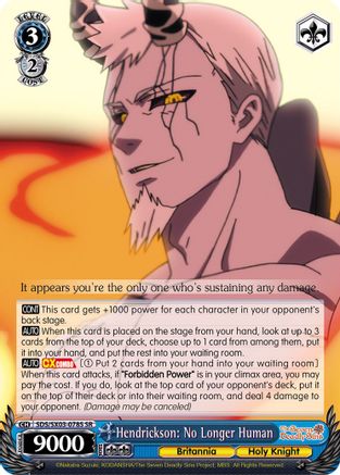 Hendrickson: No Longer Human (SR) (SDS/SX03-078S SR) - The Seven Deadly Sins
