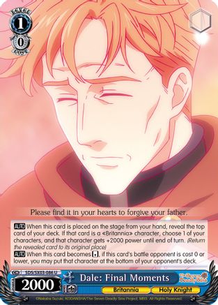Dale: Final Moments (SDS/SX03-086 U) - The Seven Deadly Sins