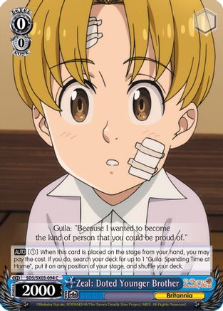 Zeal: Doted Younger Brother (SDS/SX03-094 C) - The Seven Deadly Sins