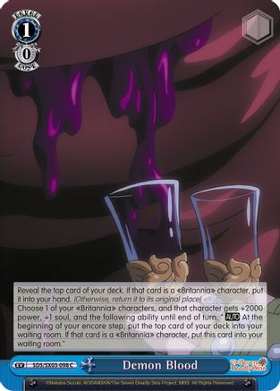 Demon Blood (SDS/SX03-098 C) - The Seven Deadly Sins