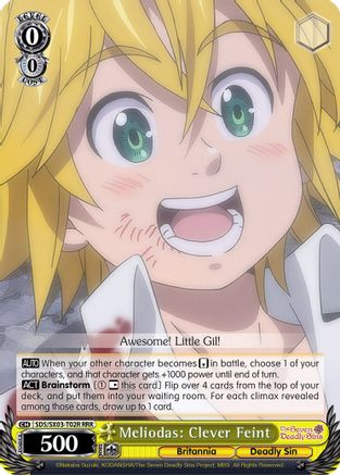Meliodas: Clever Feint (RRR) (SDS/SX03-T02R RRR) - The Seven Deadly Sins