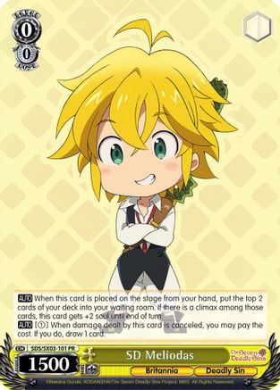 SD Meliodas (SDS/SX03-101 PR) - The Seven Deadly Sins