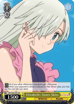 Elizabeth: Azure Skies (SDS/SX03-P01 PR) - The Seven Deadly Sins: Revival of The Commandments