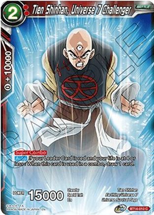Tien Shinhan, Universe 7 Challenger (BT14-010) - Cross Spirits