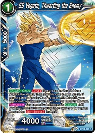 SS Vegeta, Thwarting the Enemy (BT14-043) - Cross Spirits