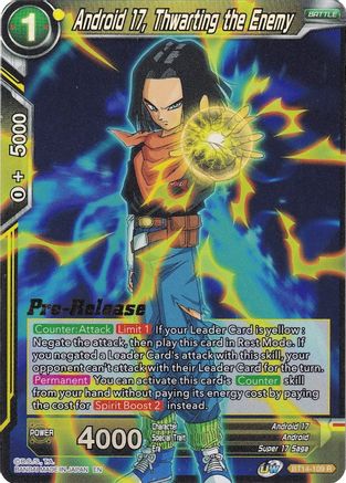 Android 17, Thwarting the Enemy (BT14-109) - Cross Spirits PreRelease Cards