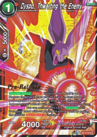 Dyspo, Thwarting the Enemy (BT14-019) - Cross Spirits PreRelease Cards