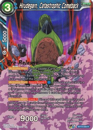 Hirudegarn, Catastrophic Comeback (BT14-056) - Cross Spirits PreRelease Cards