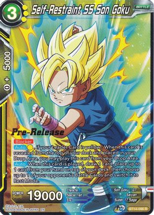 Self-Restraint SS Son Goku (BT14-096) - Cross Spirits PreRelease Cards