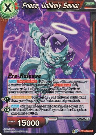Frieza, Unlikely Savior (BT14-003) - Cross Spirits PreRelease Cards