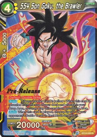 SS4 Son Goku, the Brawler (BT14-095) - Cross Spirits PreRelease Cards