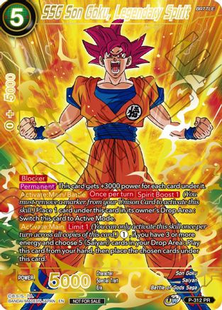 SSG Son Goku, Legendary Spirit (Gold Stamped) (P-312) - Promotion Cards