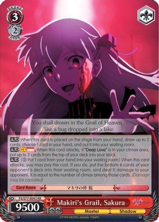 Makiri's Grail, Sakura (FS/S77-E043 RR) - Fate/stay night [Heaven’s Feel] Vol.2
