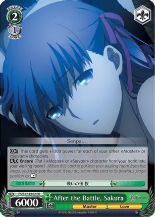 After the Battle, Sakura (FS/S77-E102 PR) - Fate/stay night [Heaven’s Feel] Vol.2