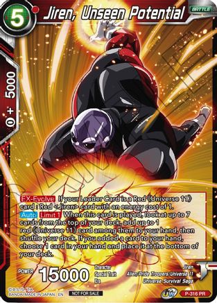 Jiren, Unseen Potential (P-316) - Tournament Promotion Cards