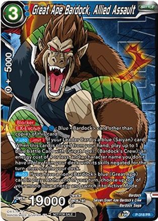 Great Ape Bardock, Allied Assault (Winner Stamped) (P-318) - Tournament Promotion Cards