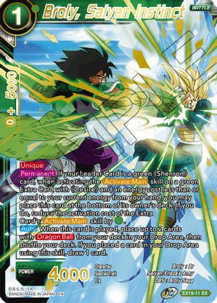 Broly, Saiyan Instinct (EX19-11) - Special Anniversary Set 2021 Foil