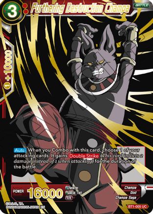 Furthering Destruction Champa (Alternate Art) (BT1-005) - Special Anniversary Set 2021