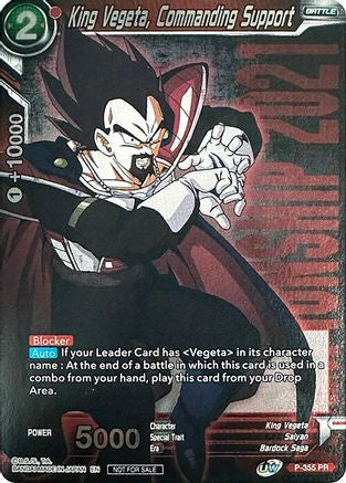 King Vegeta, Commanding Support (Championship Pack 2021 Vol.3) (P-355) - Promotion Cards