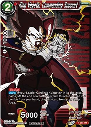 King Vegeta, Commanding Support (Championship Pack 2021 Vol.3) (Winner Gold Stamped) (P-355) - Promotion Cards