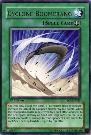 Cyclone Boomerang (SOI-EN042) - Shadow of Infinity 1st Edition