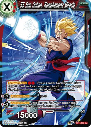 SS Son Gohan, Kamehameha Miracle (BT15-003) - Saiyan Showdown Foil