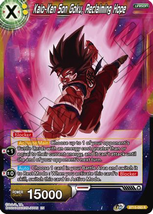 Kaio-Ken Son Goku, Reclaiming Hope (BT15-093) - Saiyan Showdown