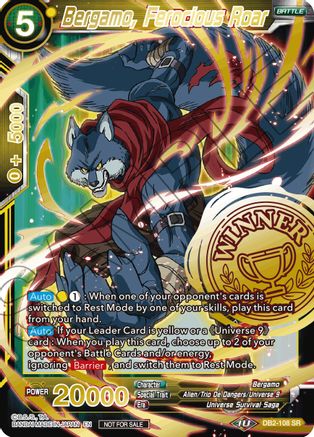 Bergamo, Ferocious Roar (Alternate Art Set 2021 Vol. 3) (DB2-108) - Tournament Promotion Cards Foil