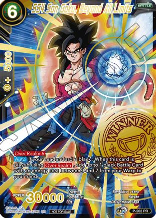SS4 Son Goku, Beyond All Limits (Alternate Art Set 2021 Vol. 3) (P-262) - Tournament Promotion Cards Foil