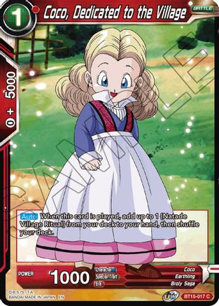 Coco, Dedicated to the Village (BT15-017) - Saiyan Showdown Foil